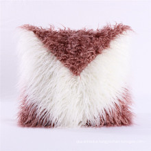 Custom Color Faux Fur Pillow Covers White Mongolian Faux Fur Pillow